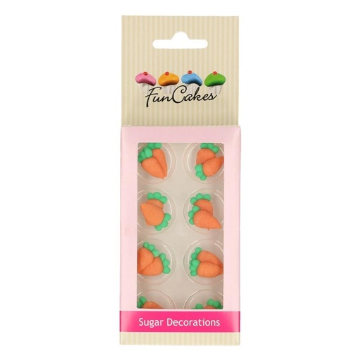 [08053278] FUNCAKES DECORATION CAROTTE EN SUCRE16 PCES