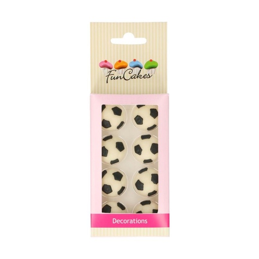 [08053289] FunCakes Fondant Decoratie Voetbal Set/8 =BLISTER