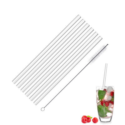 [54911582] WESTMARK 6 GLASS STRAWS + CLEANING BRUSH
