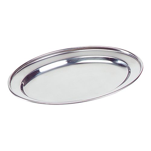 [53321116] STAINLESS STEEL TRAY 18/10 OVAL 40X26CM