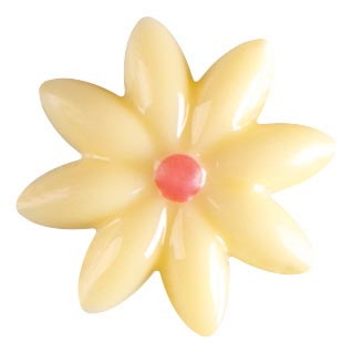 [08056531] 050263 PCB DAISIES CB PINK HEART Ø 2.5 CM 117PCS ***S/CD***