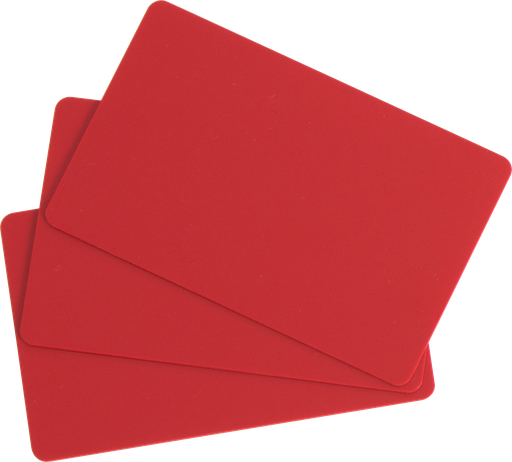 [57665020] EDIKIO RED PVC CARDS - 0.76 MM - 86X54MM ACCESS/FLEX/DUPLEX PACK OF 100 PCES