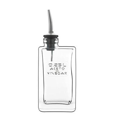 [62250092] LUIGI BORMIOLI BOUTEILLE VERRE "ACETO VINEGAR" 0.25L A/BEC VERSEUR RECT.