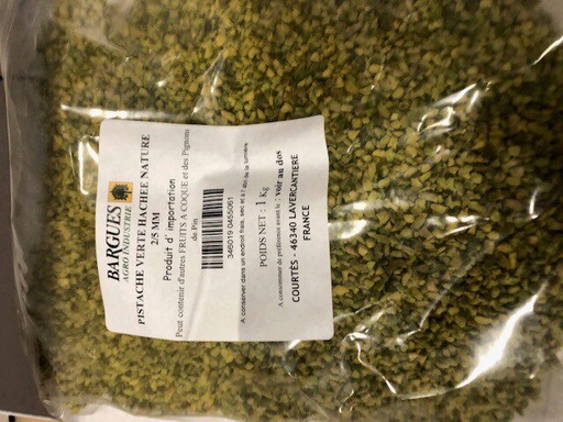 [05100576] BARGUES CHOPPED BARLEY PISTACHIO IRAN GREEN 2/5MM 1KG