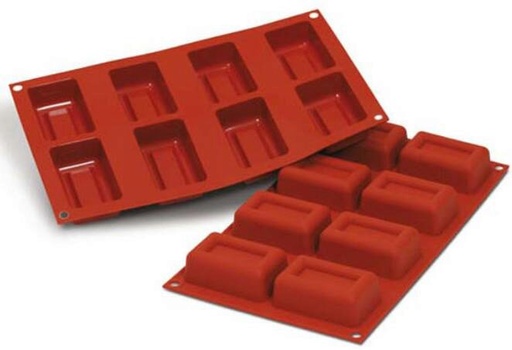 [57663836] SILIKOMART SF090 VORM 8 GROTE INGOTS 72X45 HT26MM 72ML ANTI-AANBAK GN1/3 -50° TOT 250