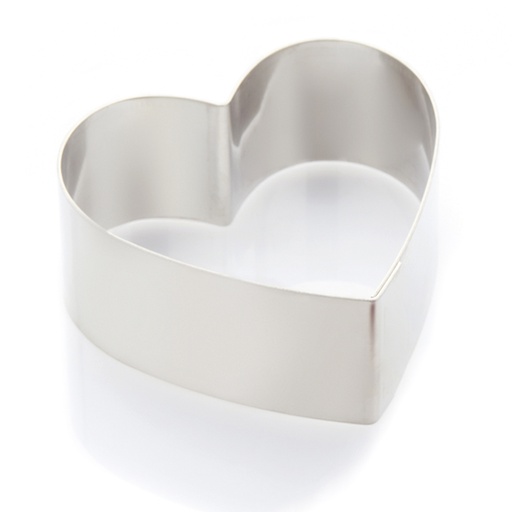 [51701424] BOTTOMLESS DOME HEART IN STAINLESS STEEL 24 X 5 CM