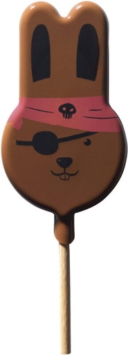 [08057048] 061210 PCB LOLLIPOPS CL RABBIT HEAD MR AND MRS 4 DESIGNS 7.6X4.6 CM BAGS 48PCS ***S/CD***