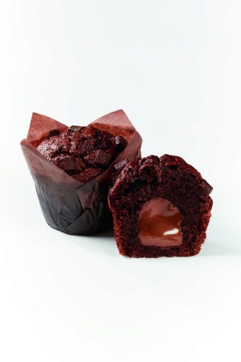 [02042098] ❄️DELIFRANCE 19970 CHOCOLATE MUFFIN FILLED WITH CHOCOLATE HAZELNUT BAKED 24X90GR
