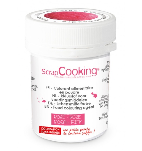 [08055632] SCRAPCOOKING COLORANT ALIMENTAIRE HYDRO ROSE 5GR
