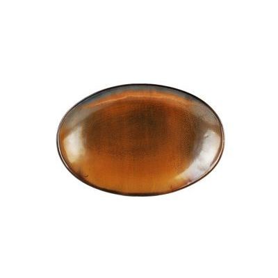 [74500496] F2D ESCURA PLATE 33X22.5CM OVAL DARK BROWN - 604017