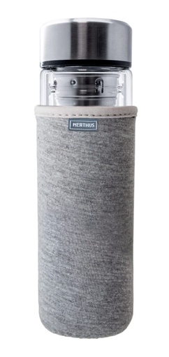 [57658859] NERTHUS GLASS-NEOPRENE BOTTLE 350ML W/INFUSER W/FILTER