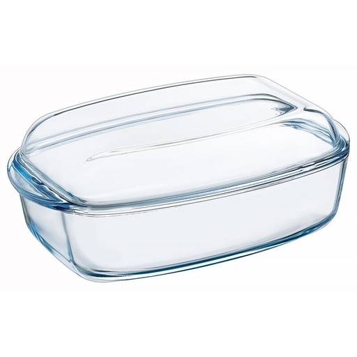[57661173] PYREX ESSENTIALS COCOTTE OVALE 37X22CM 4.4L+2.4LBOROSILICATE -40+300°