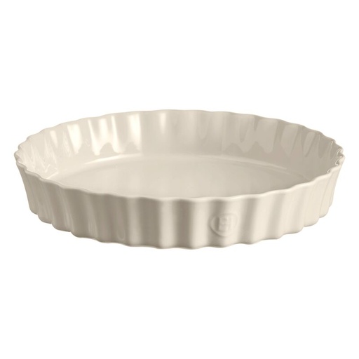 [57690011] EMILE HENRY TOURTIERE HAUTE CANNELE ARGILE 32CM- BLANC