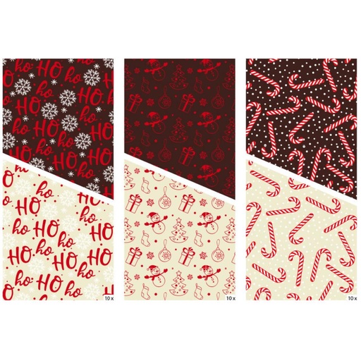 [08082216] 2046187 TRANSFER SHEET 3 MODELS RED 30X40CM 30PCS ***S/CD***