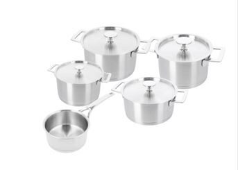 [57659641] DEMEYERE LINO 3 STAINLESS STEEL COOKING SET 5 PIECES POEL 16 + POT B20 + POT H16+H20+H24