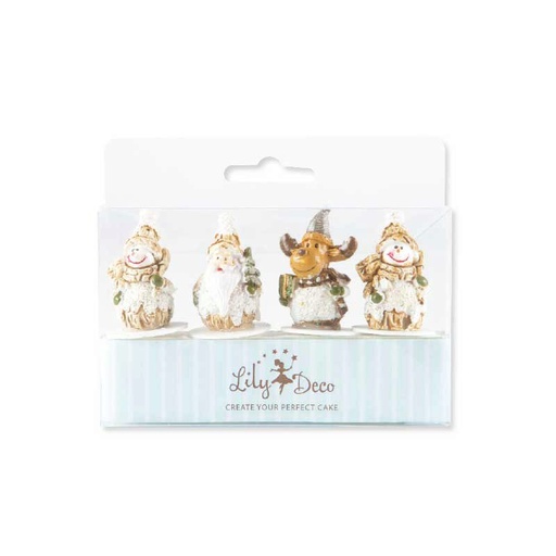 [08030405] 1022099 4PC GOLD/SILVER CHRISTMAS SET