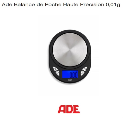 [57662494] ADE WEEGSCHAAL 110GR-0.01GR ZAKWEEGSCHAAL TE1700 HUISHOUDELIJK** RECUPEL + BEBAT INBEGREPEN