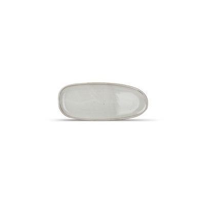 [74500478] F2D GRAY CERES OVAL PLATE 34X14.5XHT2CM - 604653