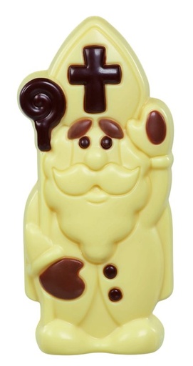 [15030651] SINTERKLAAAS LUXE WITTE CHOCOLADE 15CM 4 X 125GR
