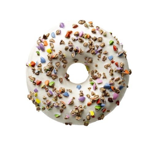 [02060289] DAUPHINE 2104779 DONUT CRUSHED CANDY WHITE ECLAT SMARTIES BAKED 48 X 56GR