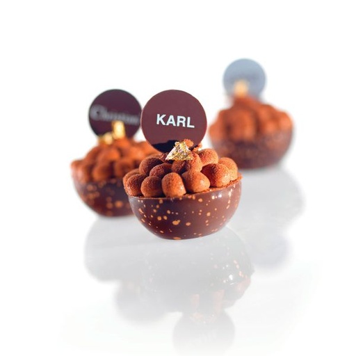 [08056182] 008971 PCB BLACK SPECKLED BRONZE POMPONETTES Ø3.4 CM H. 1.4 CM 210PCES ***S/CD***