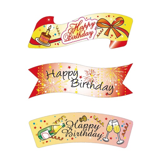 [08081276] 67414 PLAATJE HAPPY BIRTHDAY 24 STUKKEN = DOOS