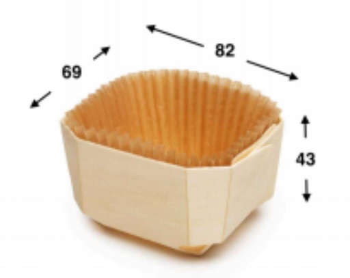 [24504023] PANI MOLDS TINY 82X69X43 NEUTRAL CARTON OF 500 PCES*SCDE*