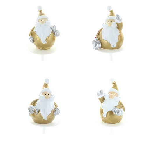 [08030384] 1015058 GOLD SANTA CLAUS 64PCS ***ON ORDER***