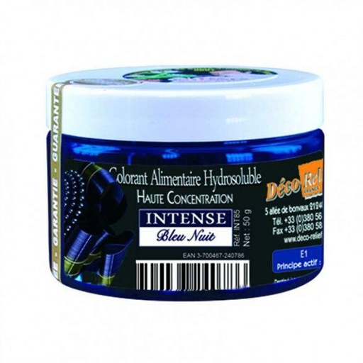 [07053028] COLORANT HYDROSOLUBLE INTENSE BLEU NUIT E151 - INT85 50GR