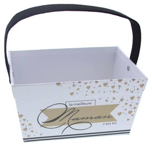 [60100495] RECHTHOEKIGE MAMAN "HARTEN" MAND MET HANDVAT 145X190XHT200MM