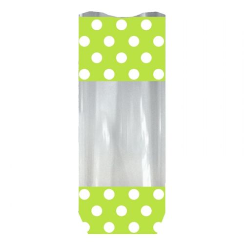 [41201046] NEUTRAL & GREEN CELLO BAG CARDBOARD BASE 300GR 120X260MM 100 PCES