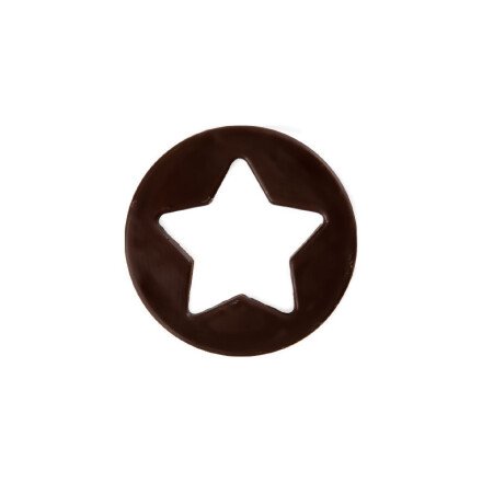 [08054456] 2015961 OPEN STAR CHOCOLATE BLISTER Ø 6CM 40 PIECES