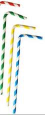 [53533102] +PAILLE CARTON LIGNÉE COLORÉE FLEXIBLE 240X6MMPAQUET DE 100 PCES