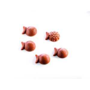 [08057998] 074324 PCB MOULDS FRIED FISH BALLS 288 P. 4DESIGNS 3.15X2.6CM P.1CM 12PCES ***S/CD***