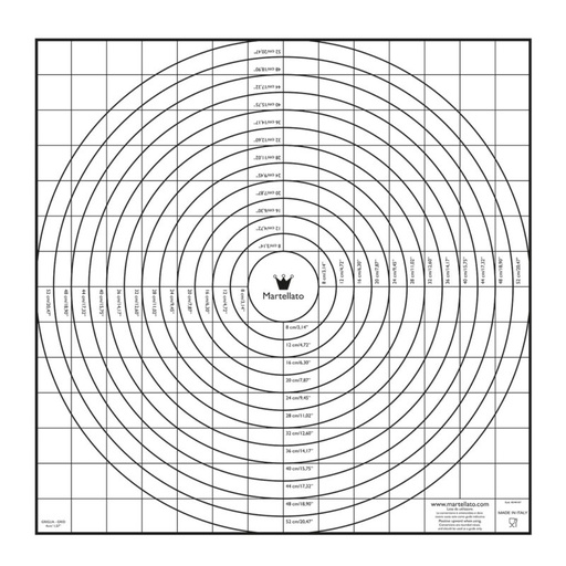 [51661440] 600X580 PLASTIC MAT MET CIRKELPRINTS VOOR SUIKERPASTA****