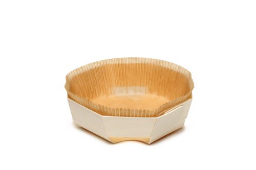 [24504009] OCTO ROND Ø 180MM H50MM NEUTRE +PAP PLISSE CARTON 120 PCES