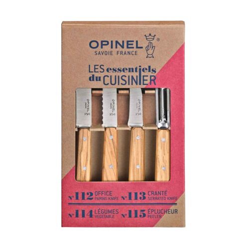 [54917660] OPINEL SET VAN 4 MESSEN LES ESSENTIELS OLIVIE R N°112/N°113/N°114/N°115