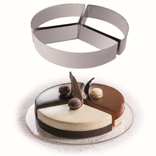 [51704263] 3-DELIGE INOX CIRKEL Ø18CM HT 4CM ***SCDE***