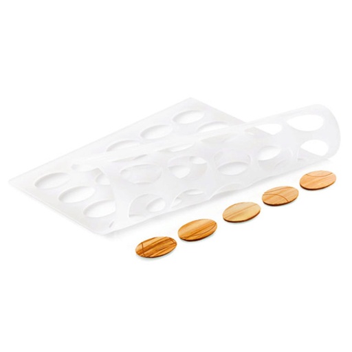 [51657407] SILIKOMART BROODVORM 297X210MM 42 STEMPELS OVAAL 34X24MM=STUK