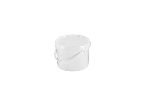 [52311157] PLASTIC BUCKET ALIM WHITE 2.8L WITH LID PLASTIC HANDLE