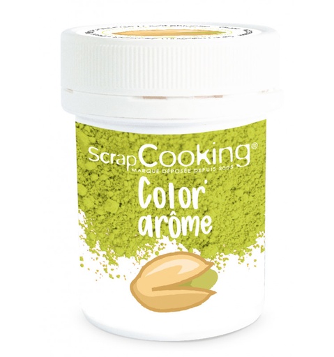 [08055663] SCRAPCOOKING COLORANT AROME ALIMENTAIRE VERT/PISTACHE 10GR