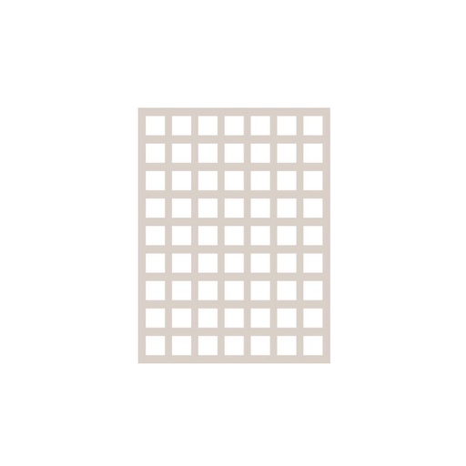 [08063391] *FF*1095163 CHABLON AVEC 63 EMPREINTES CARRÉES DE 3 CM 4PCES ***S/CDE***