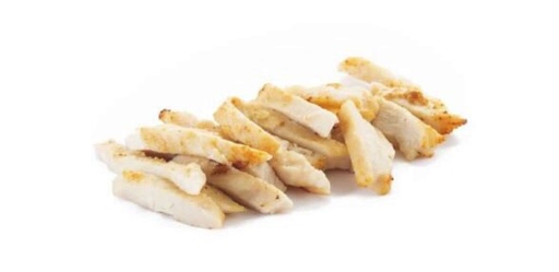 [02070009] POULTRY LAMELLES DE FILET DE POULET CUITES VAPEUR  IQF 12MM 2,5KG