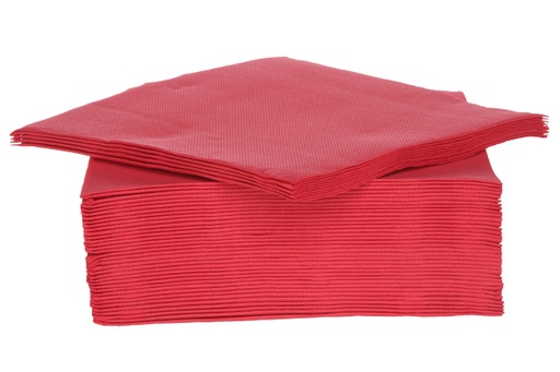 [44665115] C&T PROF SERVIETTE ROUGE 38X38CM 40PCES