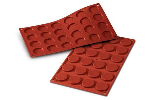 [70408203] SILIKOMART SF030 MOULE 24 MINI FLORENTINES Ø3,5H0,5CM 5ML ML ANTI-ADHESIF GN1/3 -50° À 250°