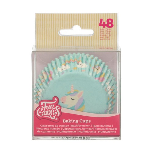 [70407318] FunCakes Cupcakevormpjes Unicorn 48 STUKKEN =BLISTER