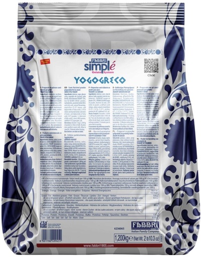 [07062031] FABBRI SIMPLE GREEK YOGURT 1.2KG