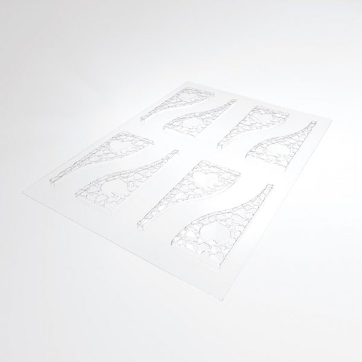 [08056326] 025192 PCB MOLDS HEART TABLETS FOR 8 PIECES 15.5X6.2 CM H. 1 CM 2PCES ***S/CD***