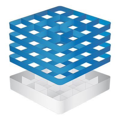 [57660358] CATERRACKS LOCKER 16 COMP + 4 RAISERS 50X50XH26CM