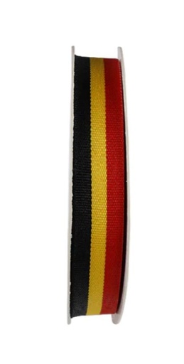 [43407002] RUBAN COULEURS NATIONS"BELGIUM" BOBINE DE 50M/10MM